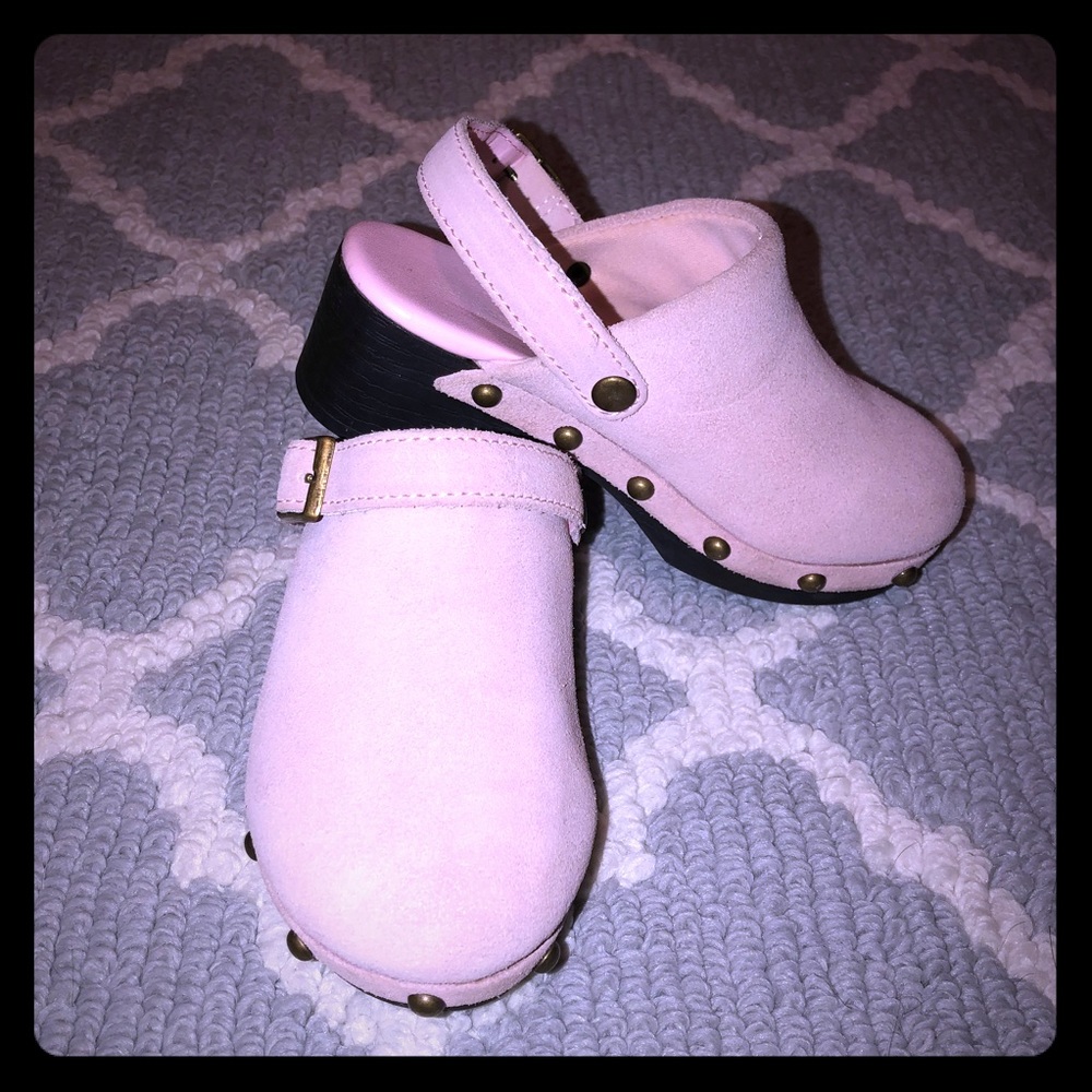 Lands End Pink Clogs/ Slides